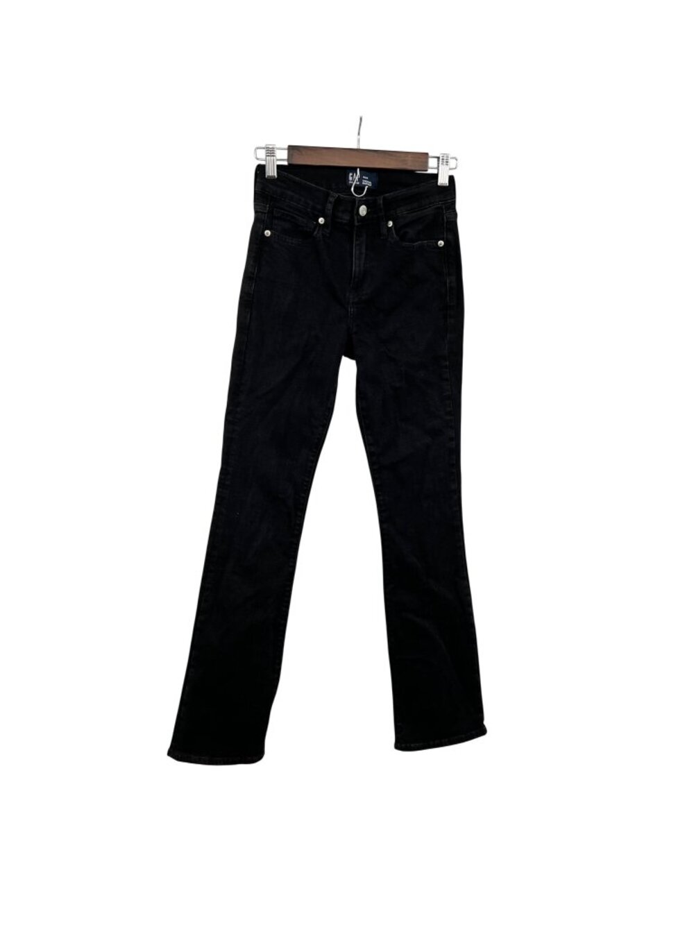 Gap Womens Universal Baby Boot Cut Jeans Mid Rise Black Size 0/25R